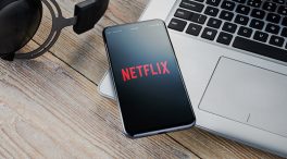 Netflix streaming on app and laptop