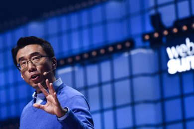 David Eun, Chief Innovation Officer, Samsung Electronics & President, Samsung NEXT , Samsung, on Centre Stage during the opening day of Web Summit 2019 at the Altice Arena in Lisbon, Portugal.