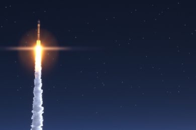 Rocket launch into space