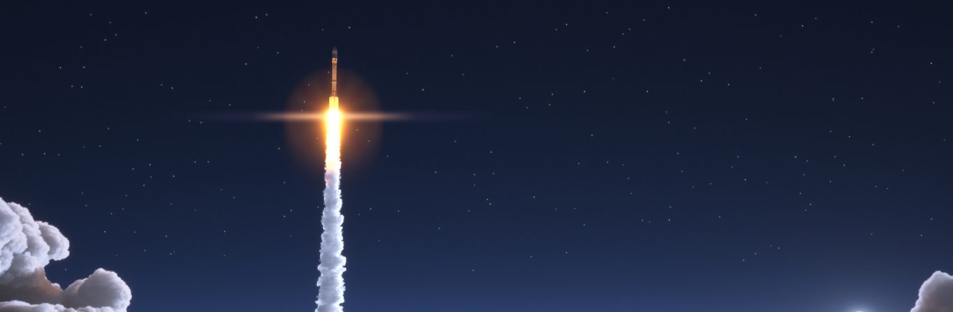 Rocket launch into space