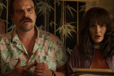 Hopper and Joyce in Stranger Things